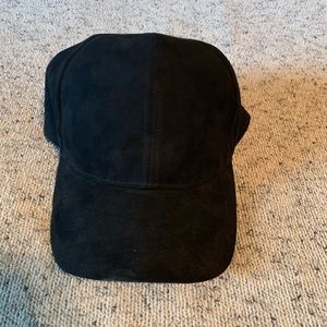 Black suede hat